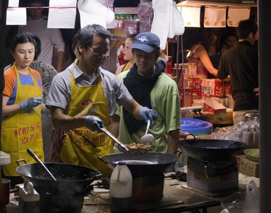 Food workers at Lantern Festival